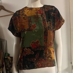 Cest Ca! 90s Multicolor Patchwork  Top